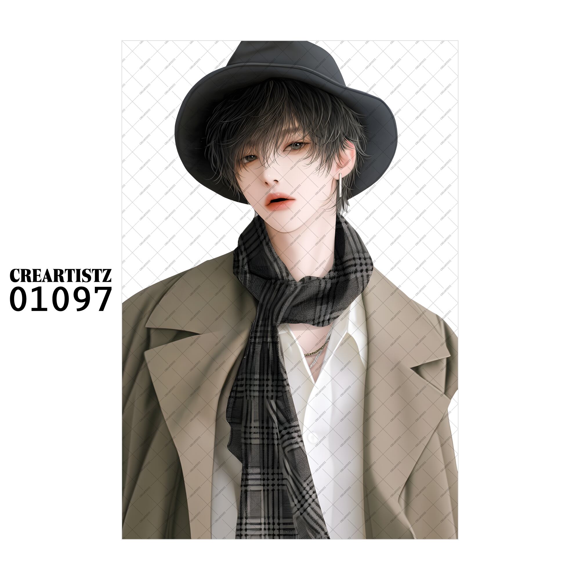 01097 ボーイ クール オリジナル ペーパー/ステッカー 4枚セット CREARTISTZ