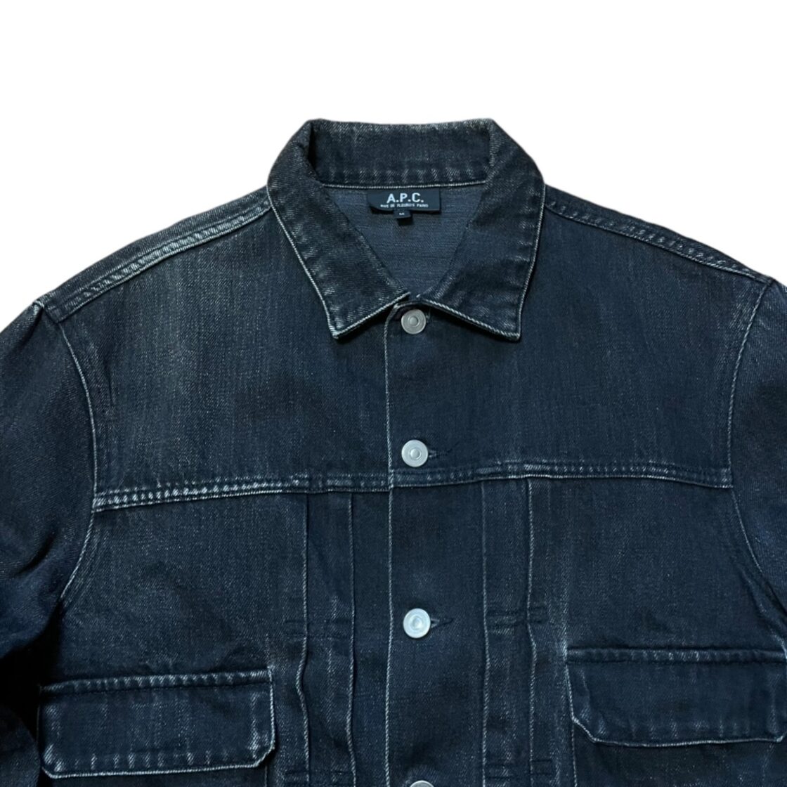 A.P.C. Hiver 1997 2nd type Black Denim Jacket | PAY ID