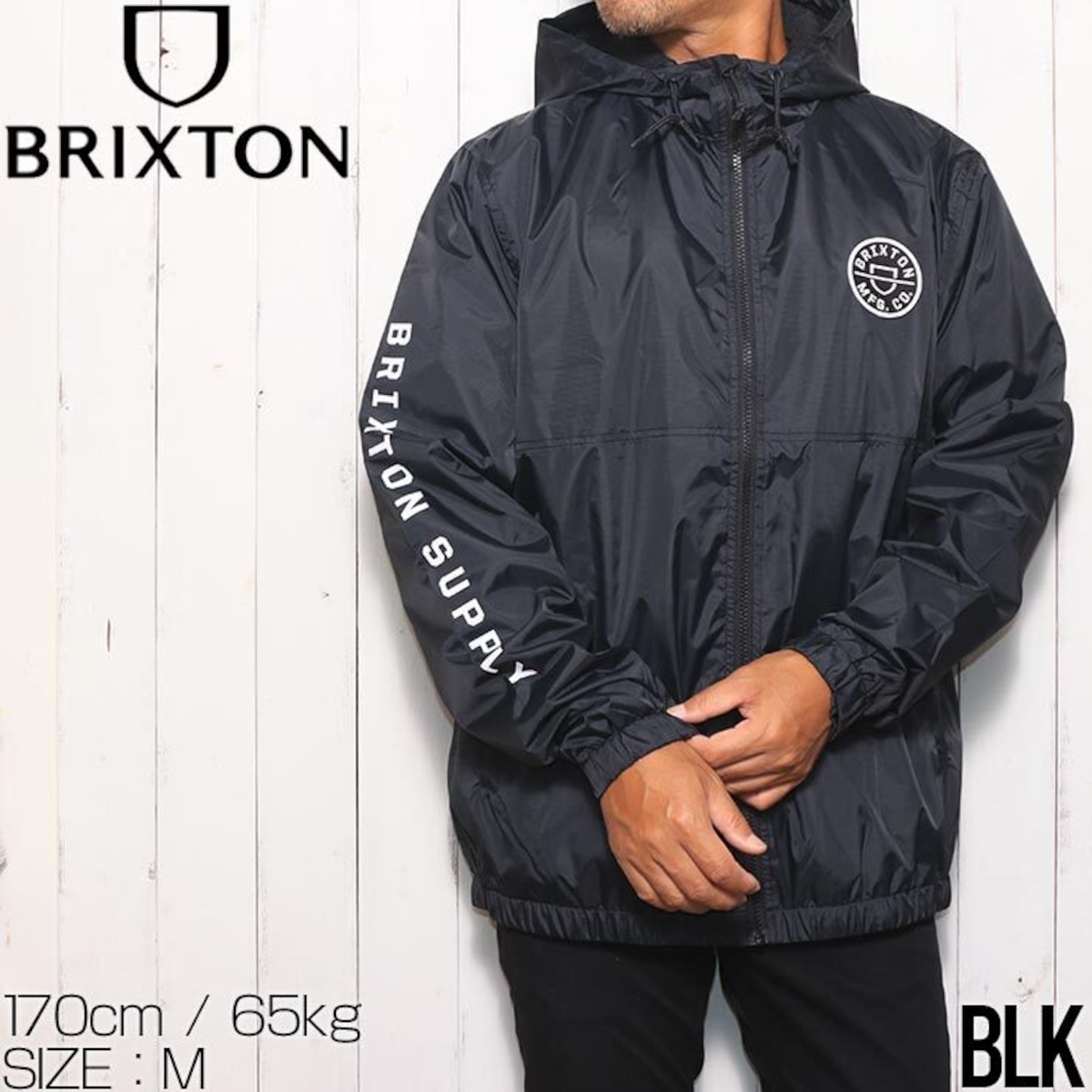 ナイロンジャケット BRIXTON ブリクストン CLAXTON CREST LW ZIP HOOD 
