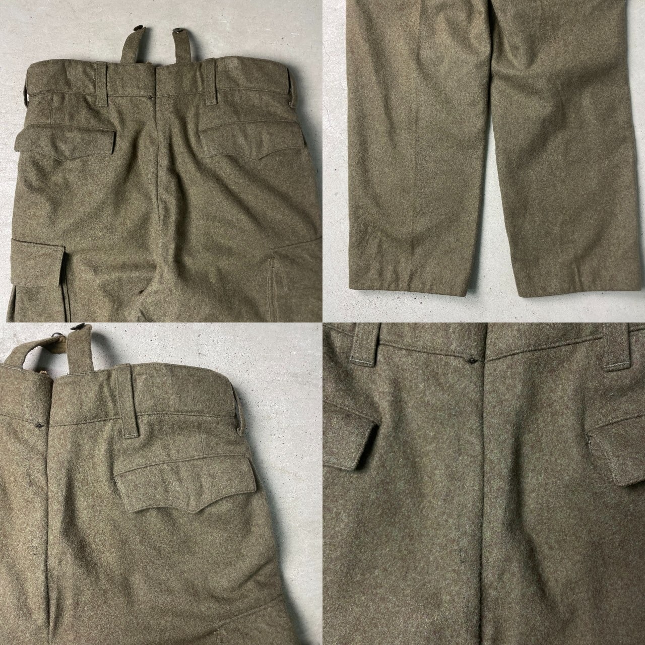 ドイツ軍 1960s~ 犬臭 デットストック w31 ウール カーゴパンツ 