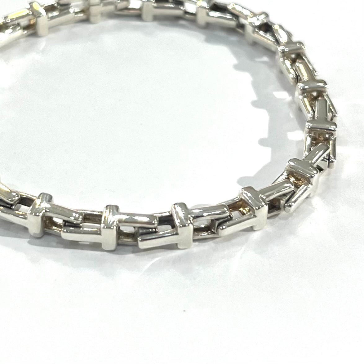 激レア【TIFFANY&CO. 】2492 Tモチーフ リンクシルバーブレスレット
