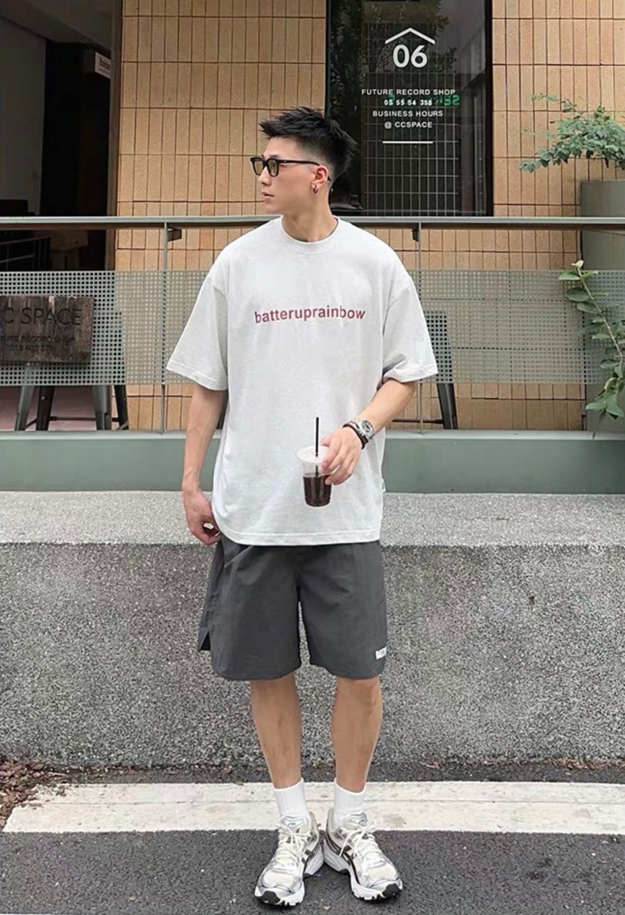 Batterup Rainbow Logo Oversize Tee / レインボーロゴ オーバーサイズTシャツ