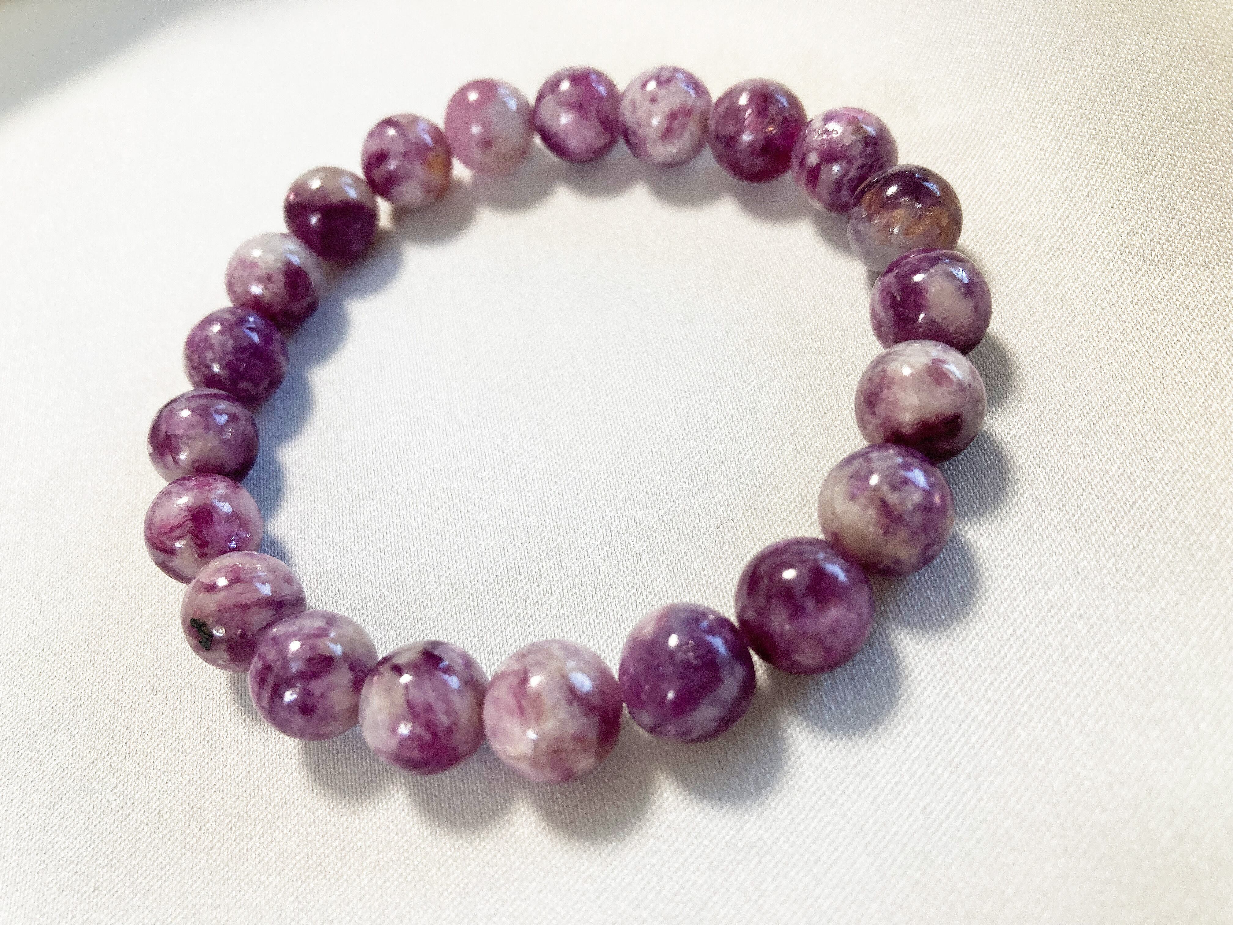 エメラルド パープルエメラルド ブレスレット セット 天然石 パープルエメラルド ブレスレット 57.2mm - ショップ