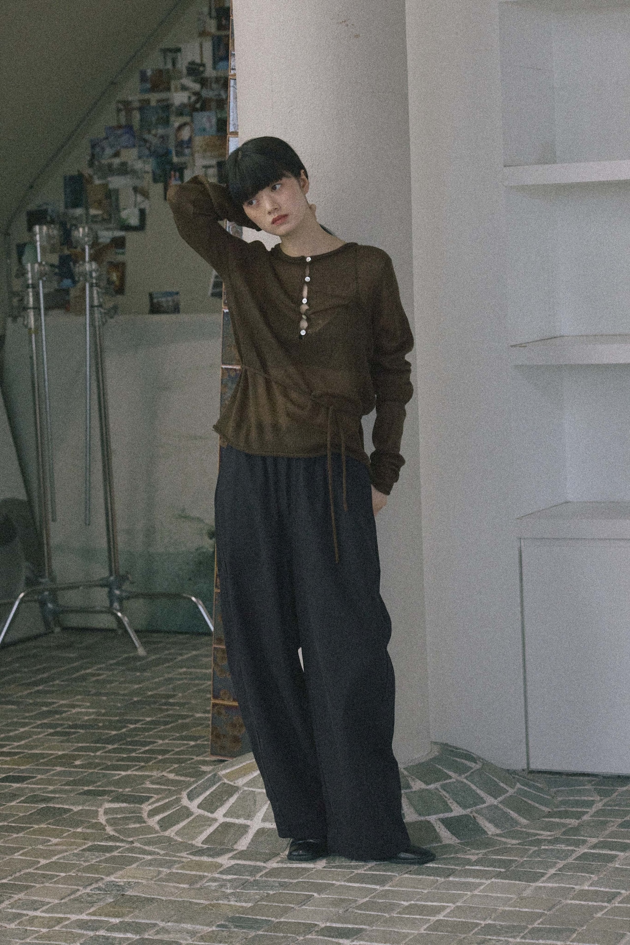 DU260704 Sheer Mohair Button Knit【一部予約商品10月中旬】