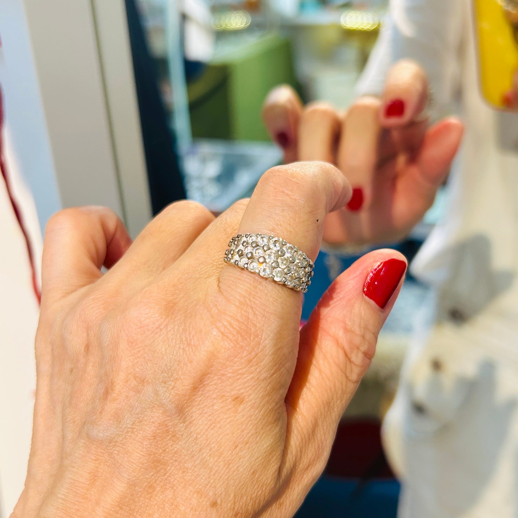 シルバー925 粒々CZリング（11-12号） | Milo Antiques & Vintage