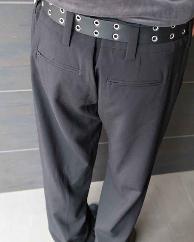 no tuck wide straight slacks