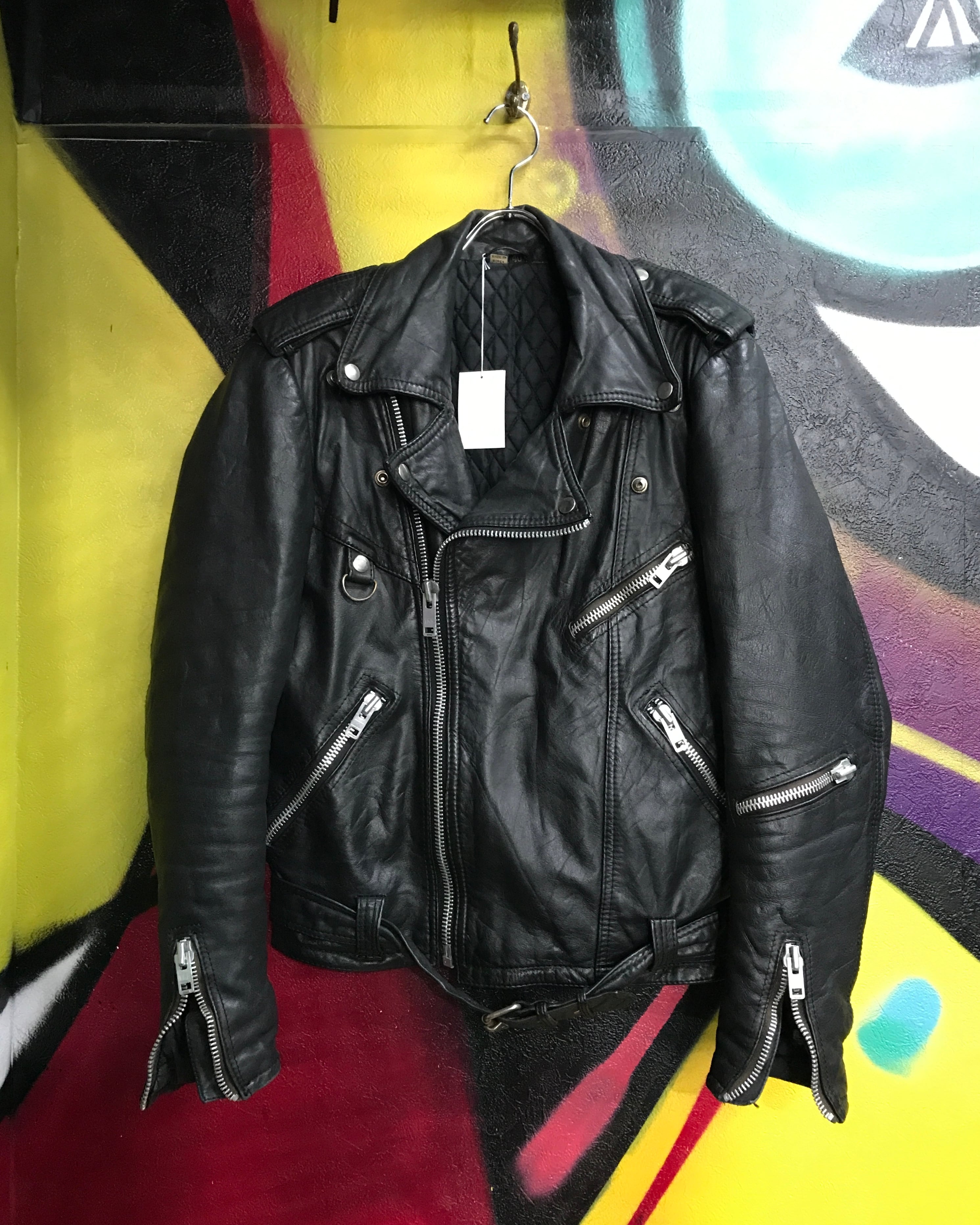 40inch 80's German Cow Leather Riders Jacket - Hein Gericke | 古着