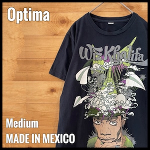 【optima】メキシコ製 ウィズカリファ Wiz Khalifa ビッグプリント ラップTシャツ hiphop 音楽t Mサイズ US古着 アメリカ古着