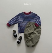 【取寄】teteco カラーラベルストライプT｜秋服｜韓国子供服｜ 26/AT