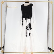 社交ダンス 衣装 ワンピース ドレス ブラック系 ホワイト系 白 黒 レース ダンス パーティ 発表会 モノクロ レディース ダンス衣装 発表会用 モノトーン ステージ衣装 コスチューム