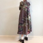 70s patchwork print dress