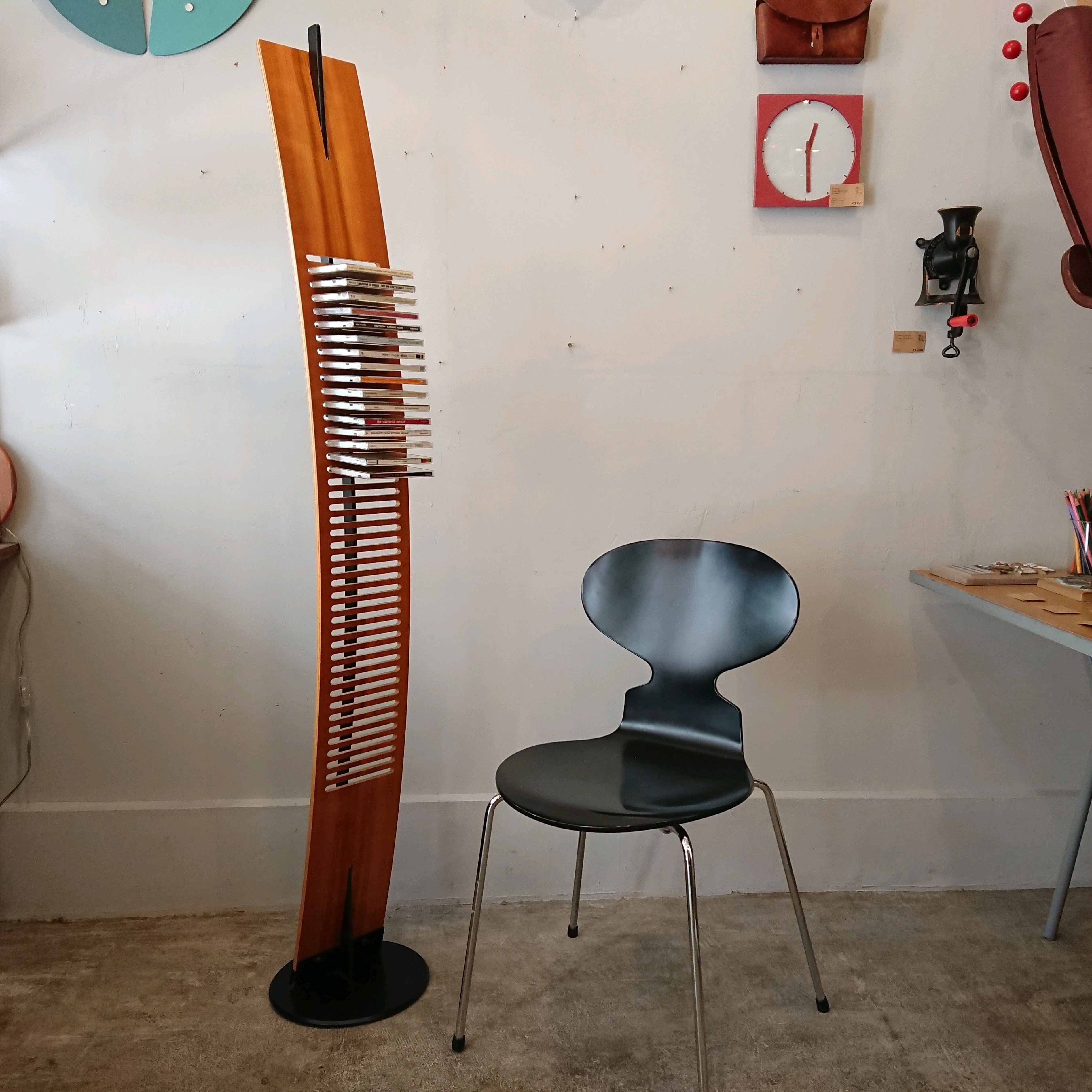 90's ポストモダン CDラック CDタワー シルバー メタル ビンテージ