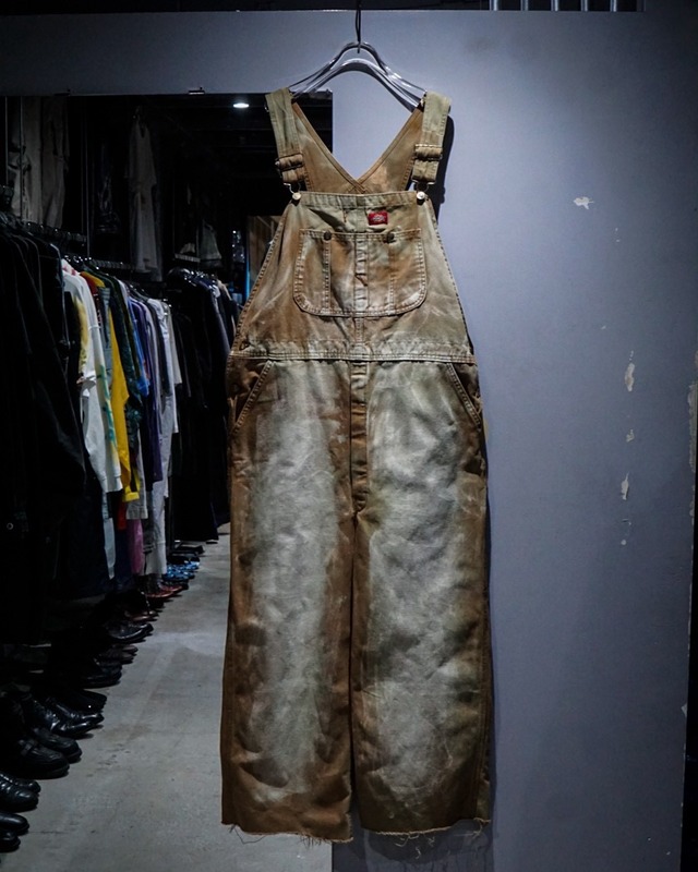 【add (C) vintage】"Dickies" Bleach Design Vintage Duck Overall