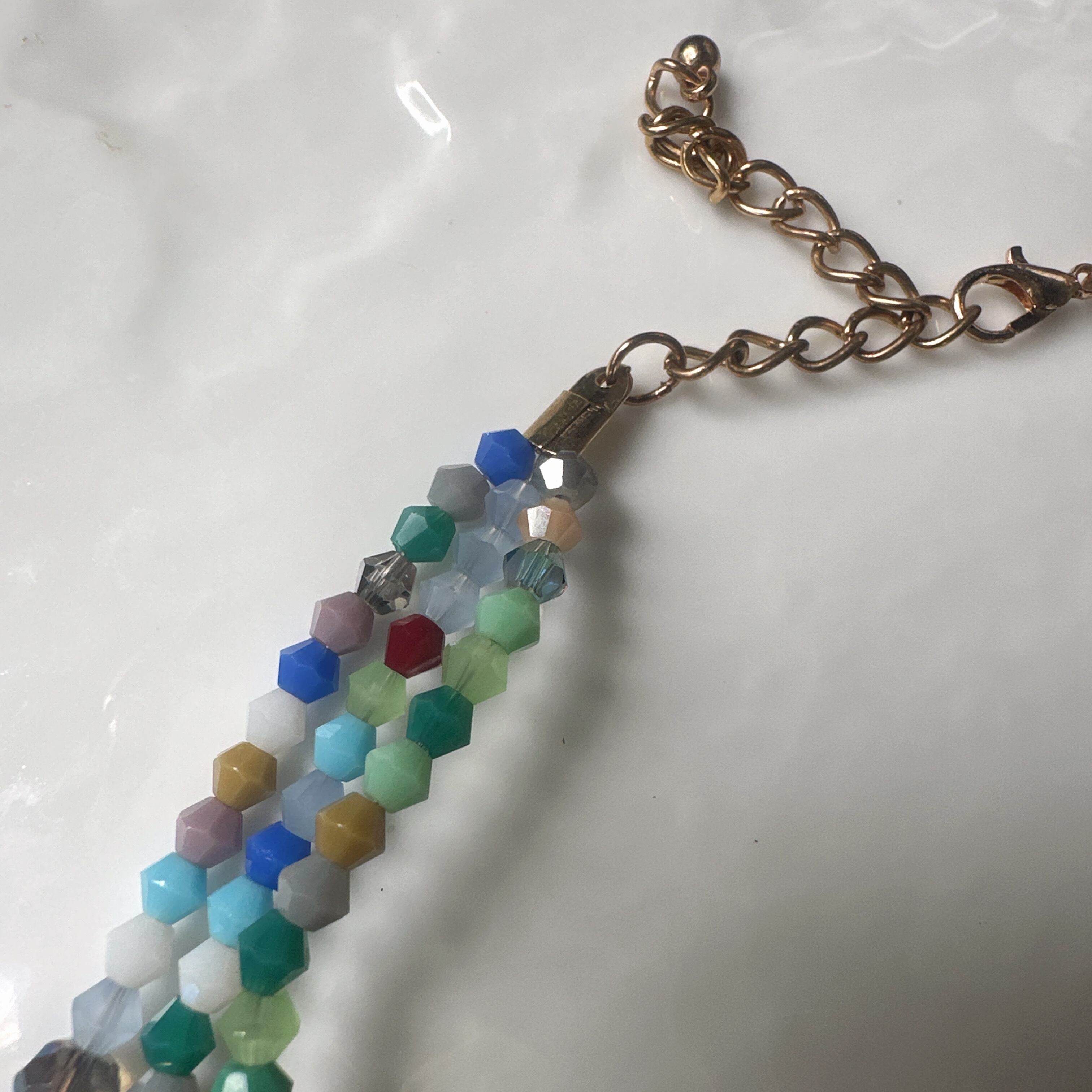 カラフルビーズ オリエンタル ネックレス ピアス セット | Faboutique
