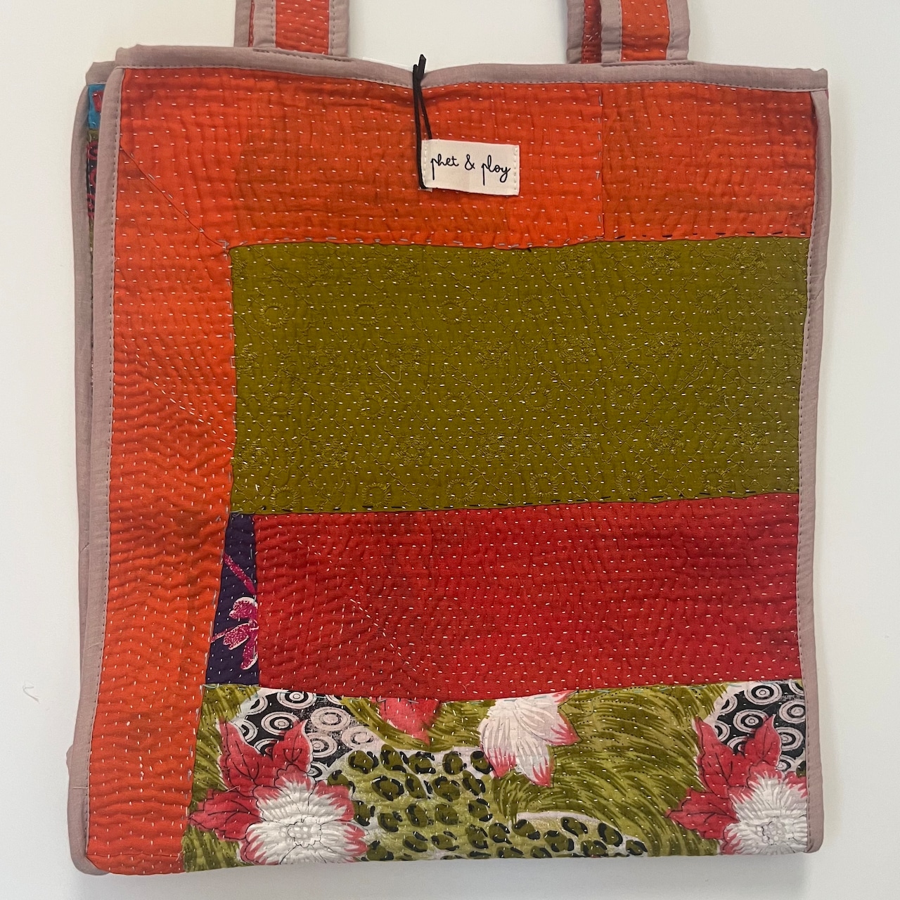 ＜PHET AND PLOY＞Kantha Bag Piping カンタバッグC - 2