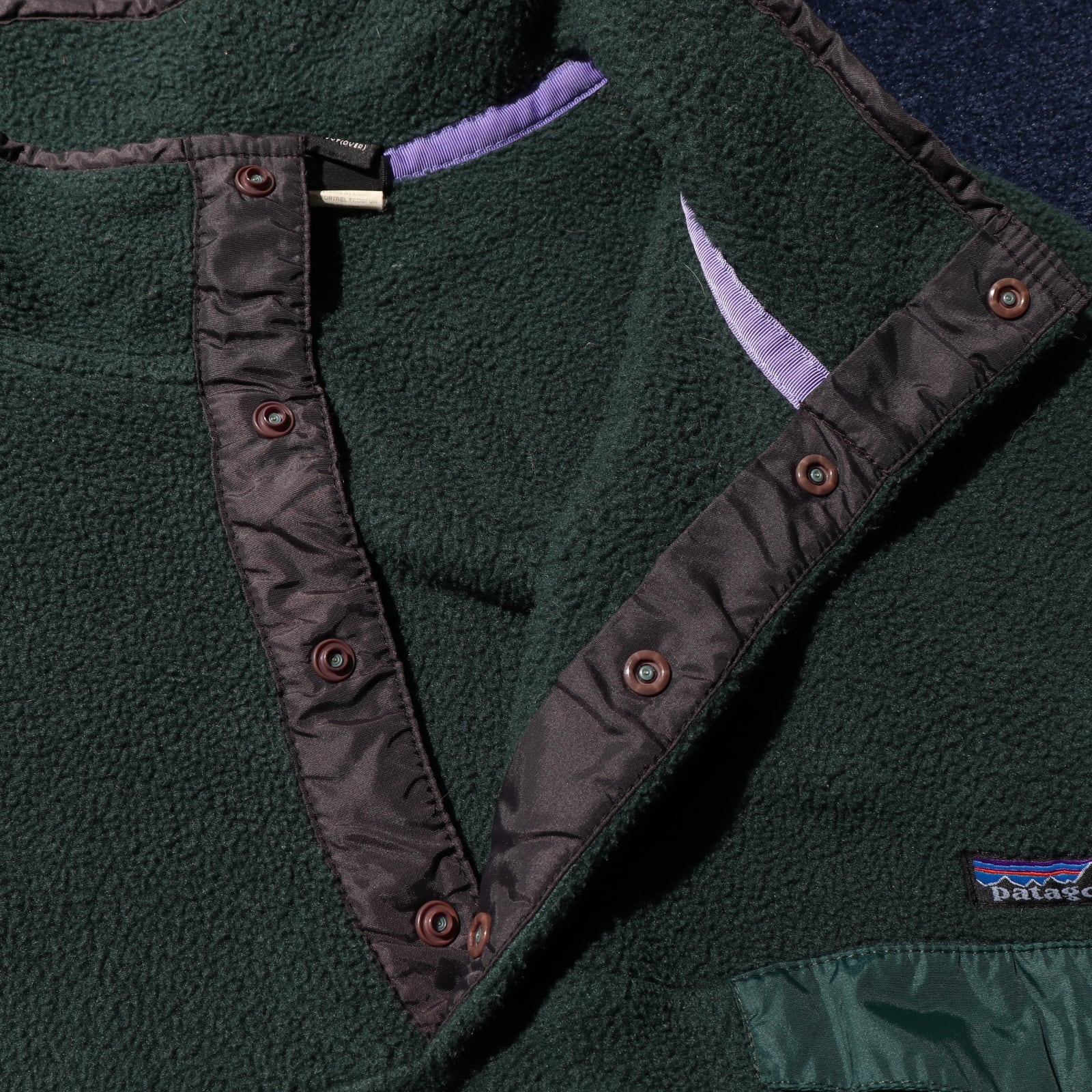 Patagonia ダークグリーン 93年製 美品 XL 93年 ハンターグリーン 緑 ポルトガル製 シンチラスナップT