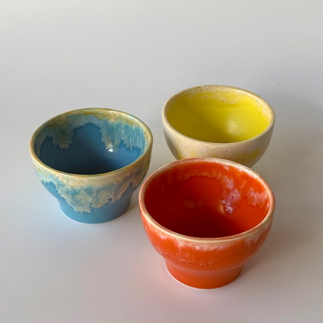 NAOKO HATA CERAMICS Melt series Kobachi L - Sunrise orange