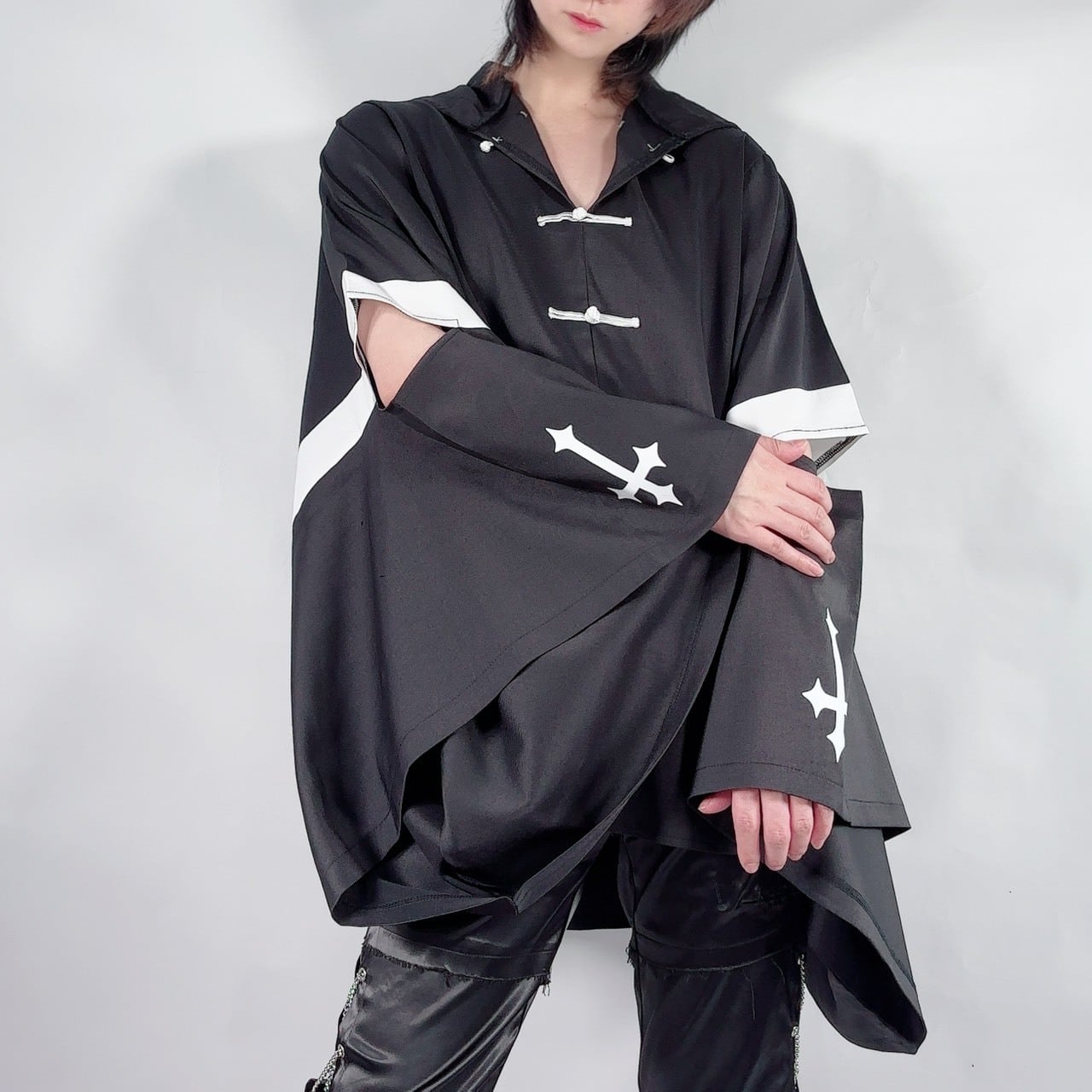 週末限定55%OFF》チャイナボタン和モードトップス【CROSS×WING