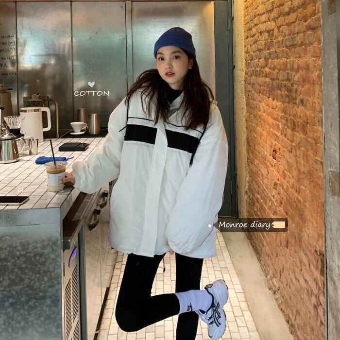 スタイルフードカラールーズジャケット レディースオータムウィンター コットン 秋物 冬物 モンロー31941500559