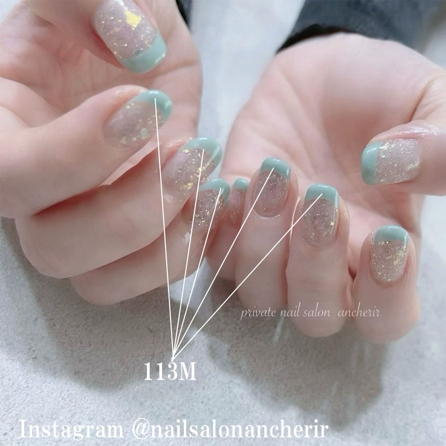 ジェルネイル カラージェル 113M セラドン グリーン系 くすみカラー