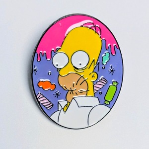 送料無料! ★ピンズ PINS★ピンバッジ 【 The Simpsons( ザ シンプソンズ )】お菓子ホーマー〚アメリカン雑貨 アメトイ〛