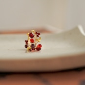 1,2月限定カラー 「ざくろシリーズ」 結わい(小)イヤカフ