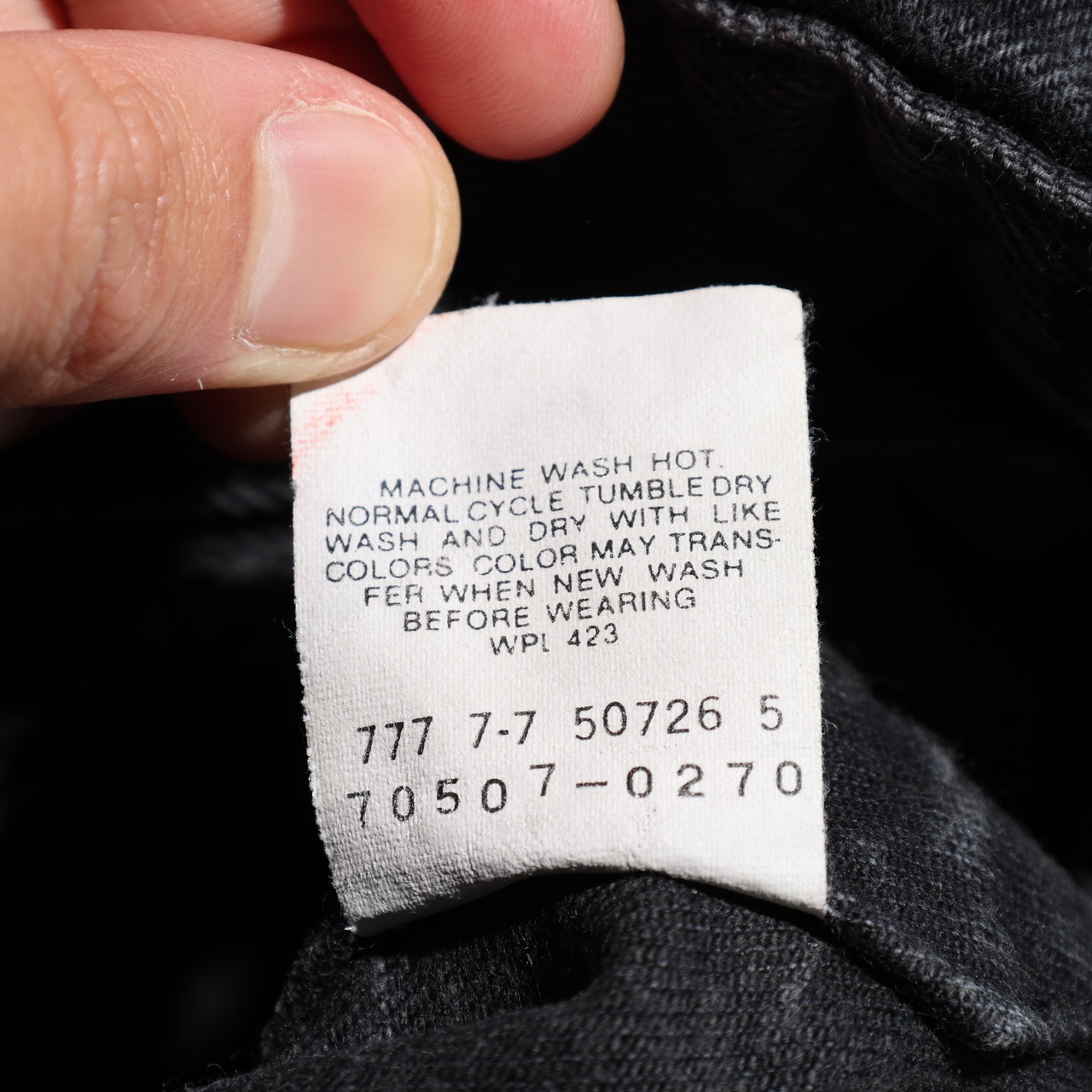美品 S 87年 USA 70507-0270 Levi’s ブラックデニムジャケット リーバイス