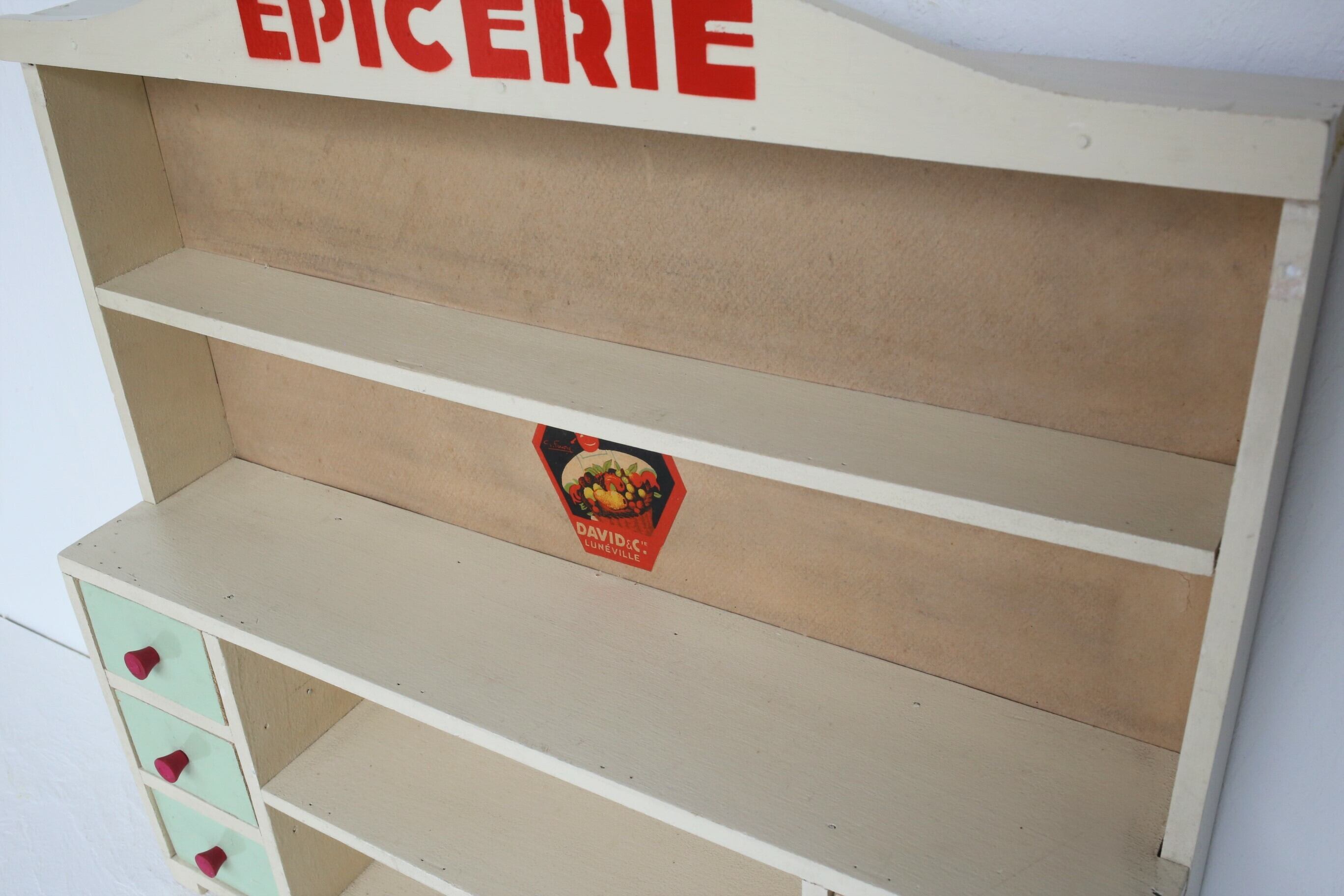 フランス アンティーク ヴィンテージ おもちゃ エピスリー棚 épicerie