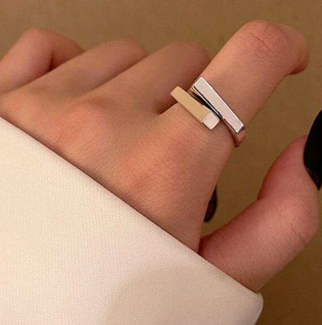 スクエアシルバー フリーリング