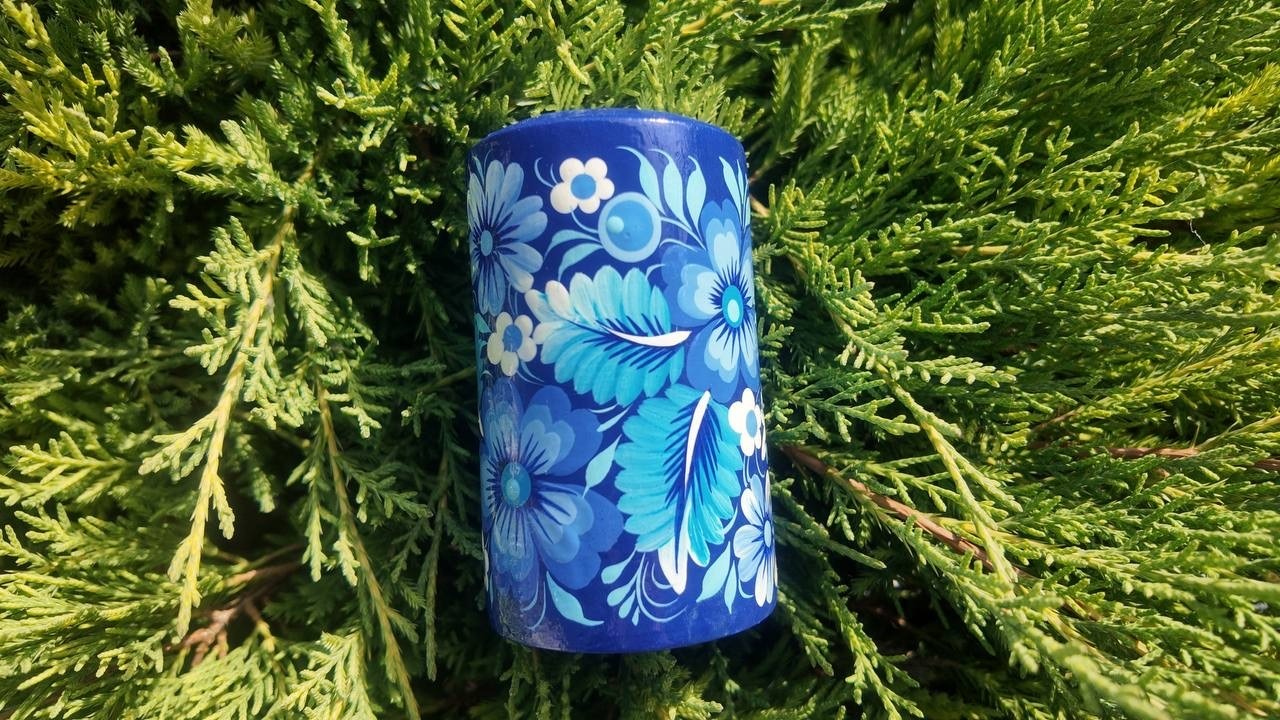 木製キャンドルホルダー　青（ティモシェンコ作） - 9