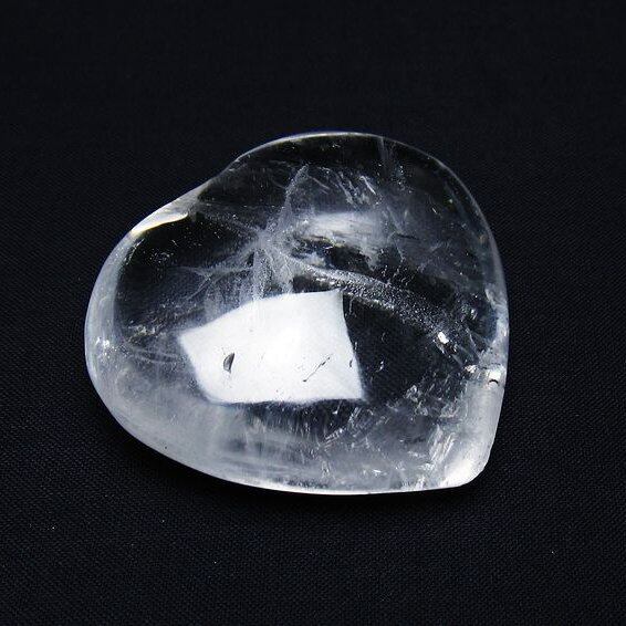 水晶 ハート置物 一点物 145-1497