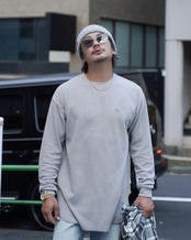 【#Re:room】ONE POINT WAFFLE LONG SLEEVE［REC864］