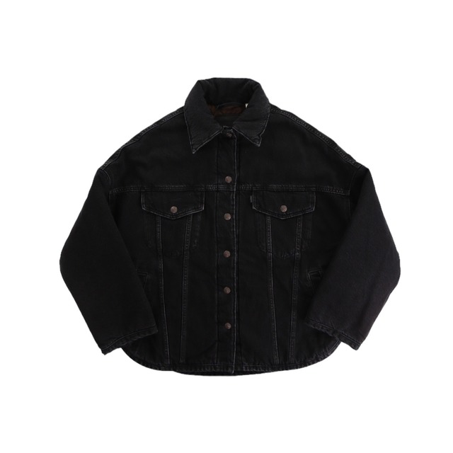 【OTSU TOKYO】Dead stock “Levi’s premium” black denim quilting shirt ...