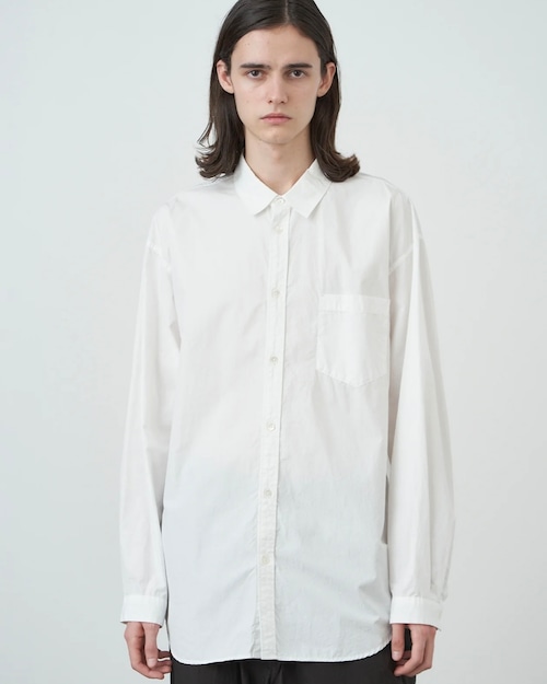 ATON/washed shirts《white》