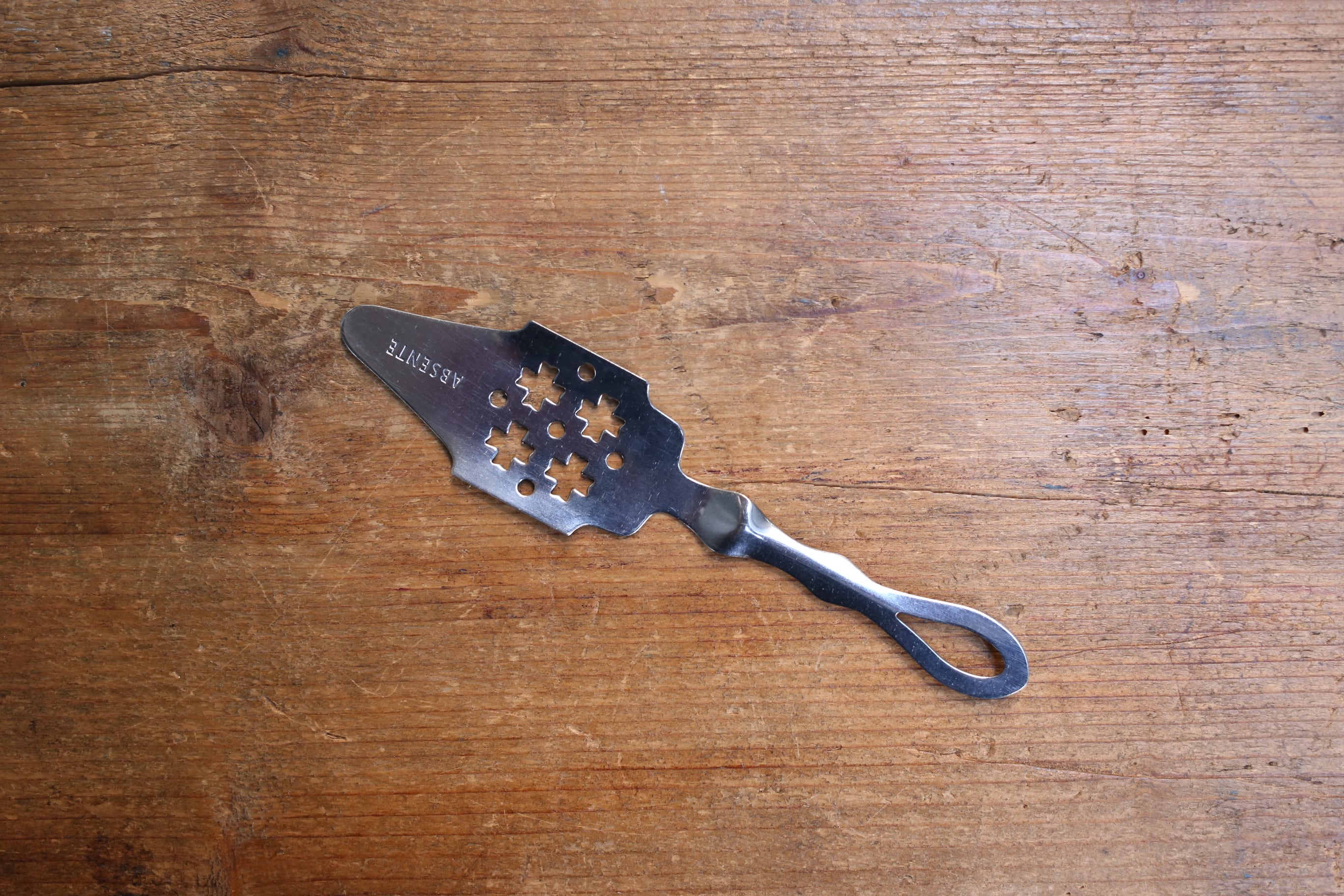 フランス アンティーク ヴィンテージ アブサンスプーン inox製 『ABSENTE』N-03467d