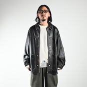barbell object(バーベルオブジェクト)leather coverallコーディネート