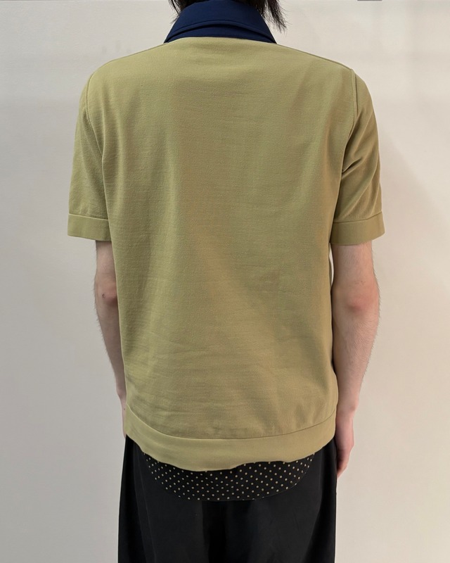 【PRADA】bicolor nylon polo top