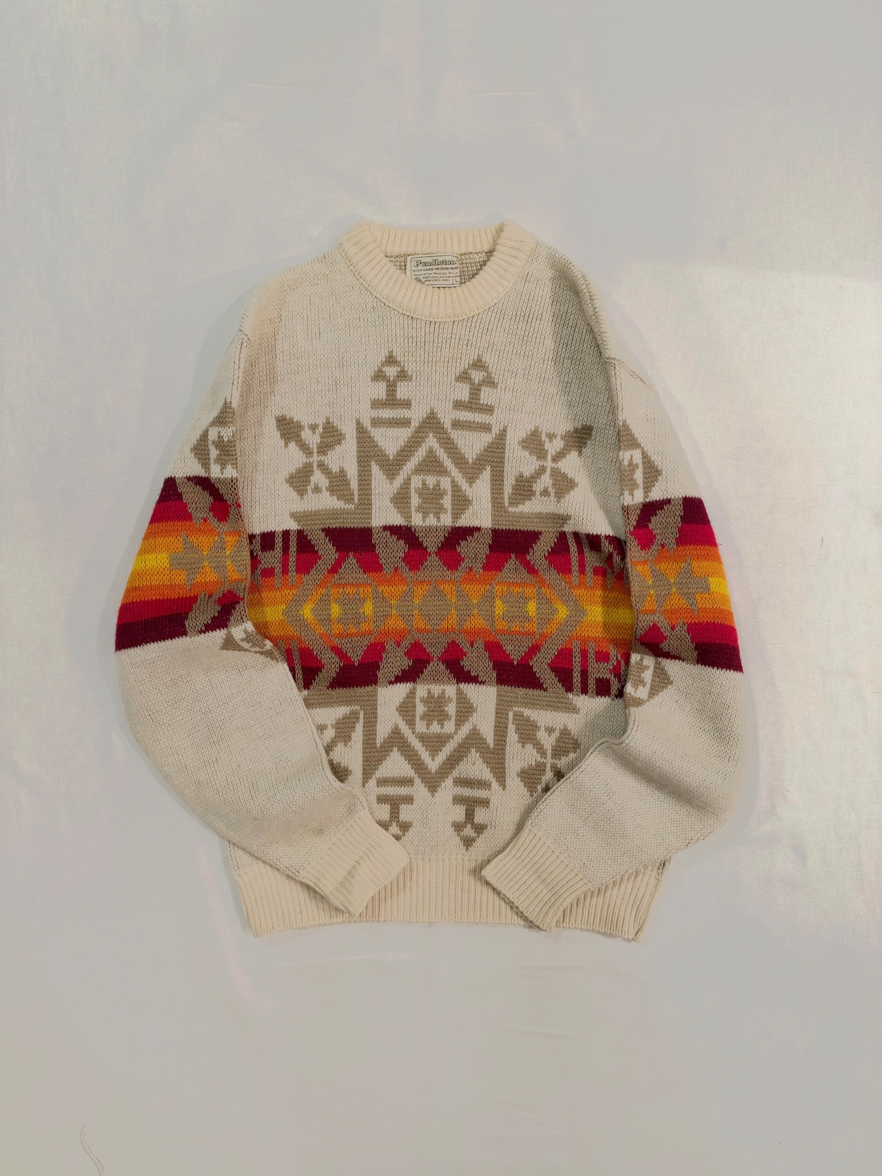 Normal Indegenous 1970s Pendleton wool knit native pattern sweater | Lily online shop