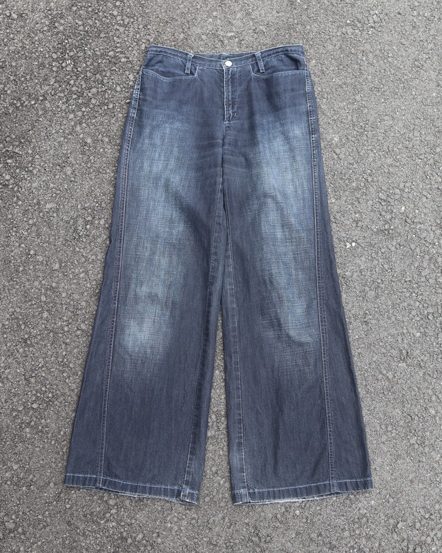 Ankle wide straight denim