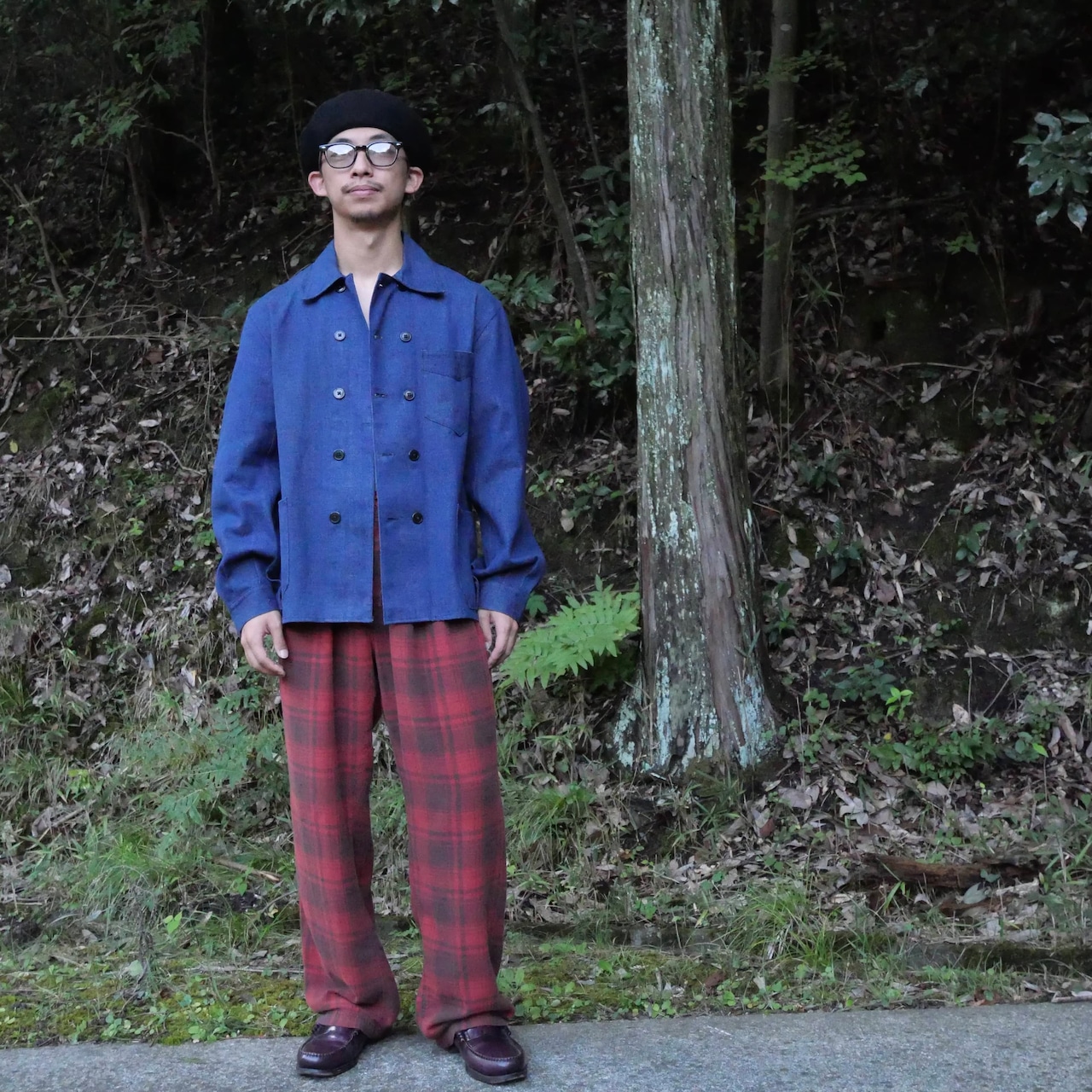 60s indigo denim kok jacket deadstock made in france