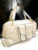 2014美品★Chloe クロエ マリー ミニボストン型 レザー ハンド バッグ白★ 独特な形状が人気のマリーから春夏にピッタリの希少なアイボリー