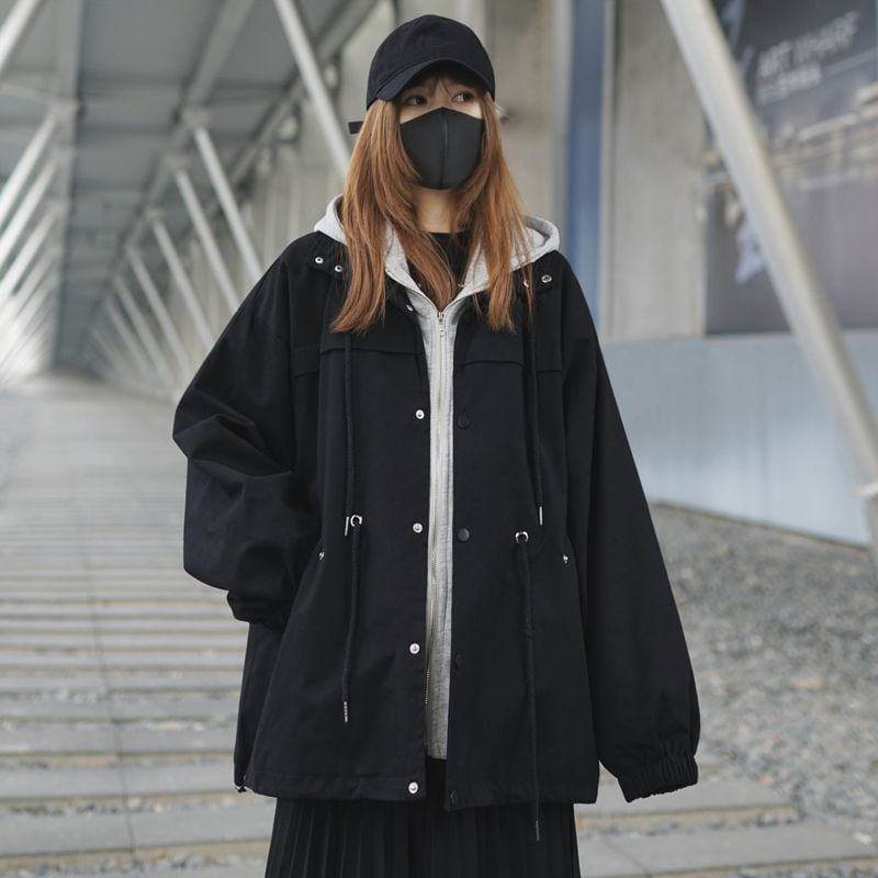 サブカル 服 地雷系 通販 ジャケット ジャンパー 重ね着風 レイヤード