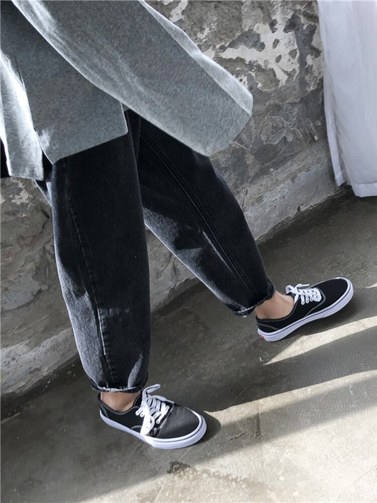 全2色 デニム パンツ ストレート カジュアル 無地 おしゃれ