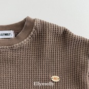 韓国子供服 / 26Autumn / ELLY MOLLY / キングワッフルスウェットＴシャツ / 秋服 *5~19*