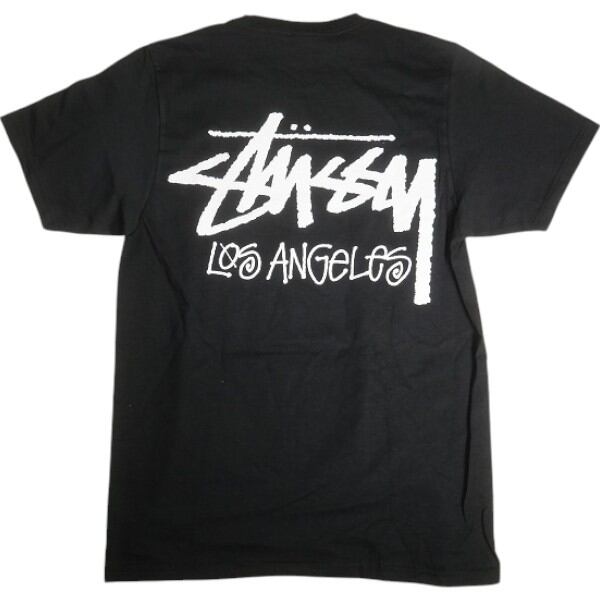 Size【L】 STUSSY ステューシー STOCK LOS ANGELES TEE BLACK LA限定T