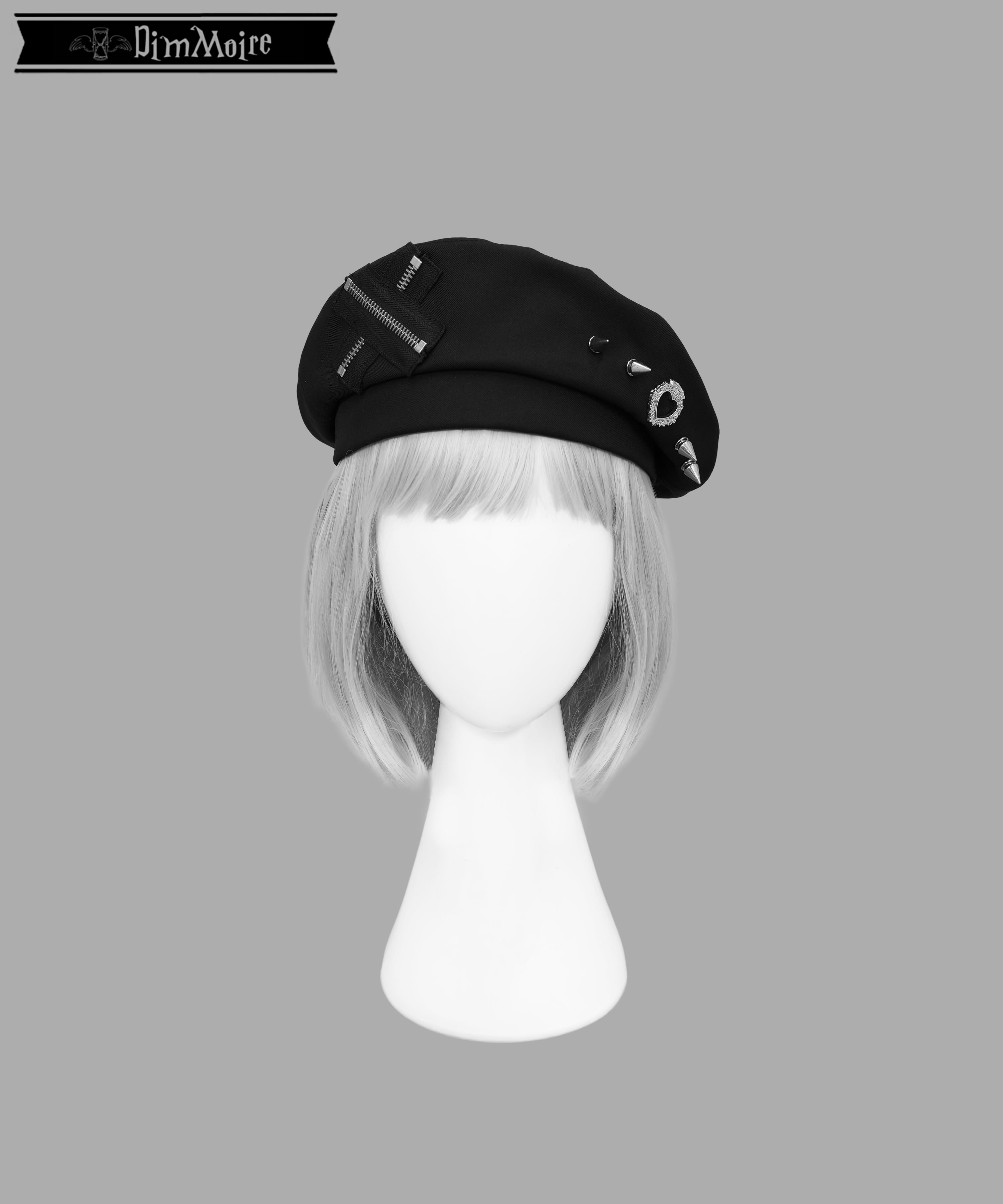dimmoire ベレー帽 魅了のロゴリベットベレー帽【Black】 | DimMoire