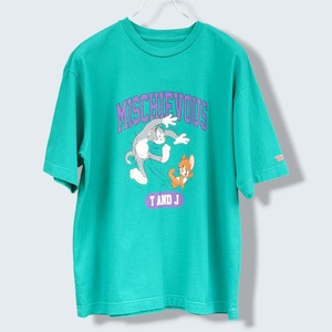 MONO-MART トムとジェリー “MISCHIEVOUS” ワイドTシャツ グリーン M