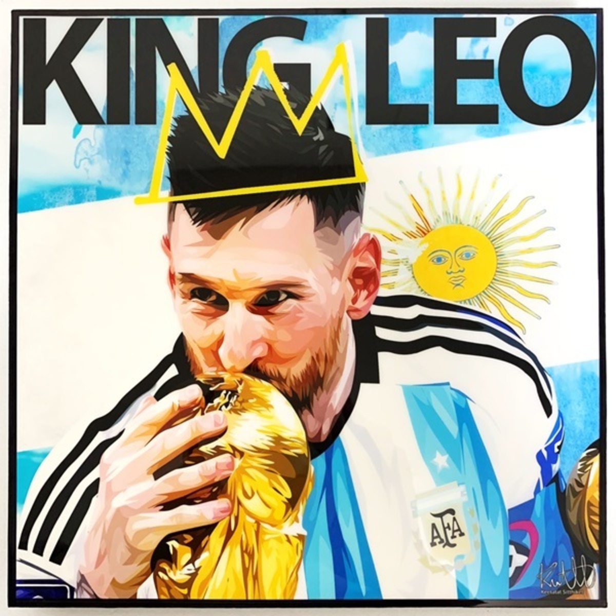Lionel Messi (7) リオネル メッシ「ポップアートパネル Keetatat Sitthiket キータタットシティケット」ポップ ...