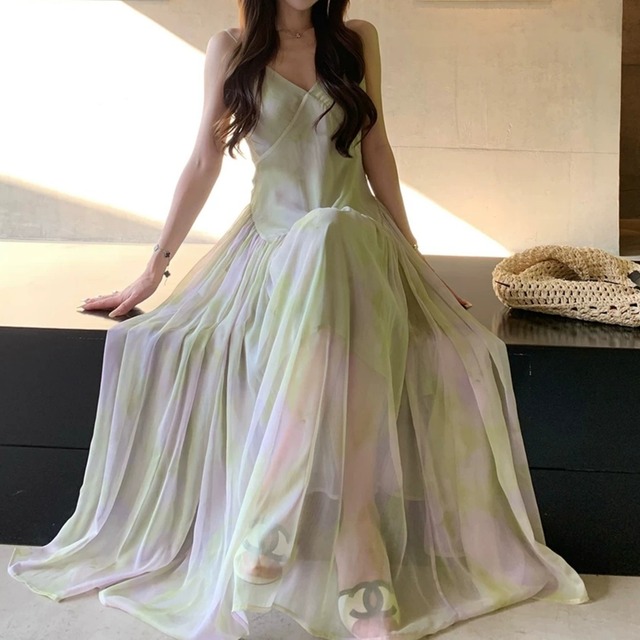 V-neck stand-up dress　2606292