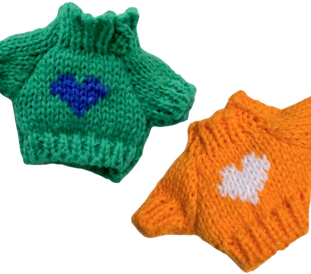 緑黄色HEART SWEATER (1pc)